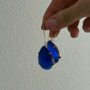 Kendra Scott Royal Blue Teardrop Earrings